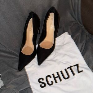 Black suede heels wore 2times